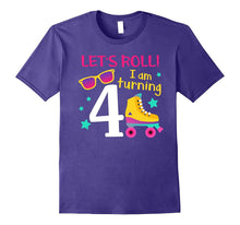 Let's Roll I'm Turning 4 T-Shirt Roller Skating Birthday
