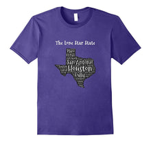 Texas City Town and State Word Cloud Patriotic T-Shirt