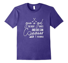 Give a Girl the Right Shoes Girls and Women Golf T Shirt