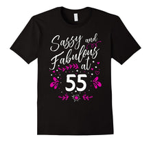 55th Birthday Gift T-Shirt Sassy & Fabulous 55 Year Old Tee