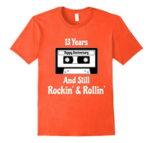 13th Wedding Anniversary Gift 13 Years T-Shirt Cassette Tape