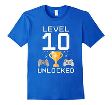 10th Birthday Level 10 Unlocked Funny Gamer T-Shirt Gaming