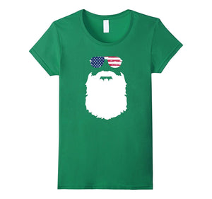 'Merica Sunglasses & Beard Patriotic T-Shirt American Pride