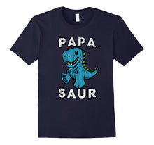 Men's Papa Saur Dinosaur T Shirt - Fun Dad Daddy Fathers Gift Tee
