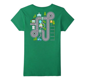 "PLAY CARS ON DADDY'S BACK!" Gift T-Shirt for Dad & Kids