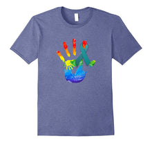 Ovarian Cancer Awareness Teal Ribbon With Color Hand Artwork
