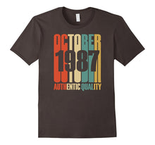 Retro October 1987 T-Shirt 30 Yrs Old Bday 30th Birthday Tee