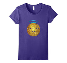 Emoji Shirt - Glitter Angel Face With Halo Emoji T Shirt