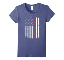 American Red PAPA Flag T-Shirt Father's Day Gift
