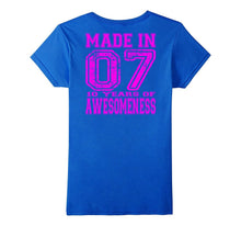 10th Birthday Gift Shirt Made in 07 10 Years of Awesomeness