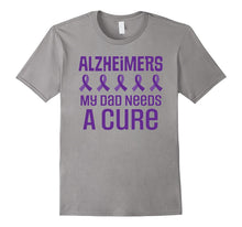 Alzheimers Dad Needs a Cure Purple Ribbon T-Shirt