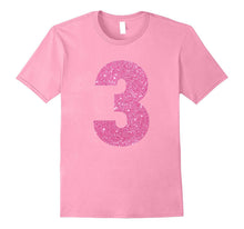 Kids 3rd Birthday Bling Gift T-Shirt for 3 Year Old Girls
