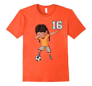 #16 Soccer Shirt Girls Funny Dabbing Dab Dance Soccer Ball