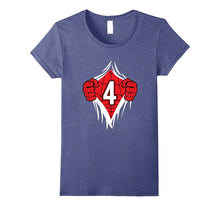 Superhero Birthday Shirt 4 Year Old Tshirt Girls Boys Comic