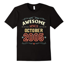 Awesome Since October 2005 T-Shirt Funny 12th Birthday Tee