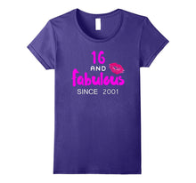 16 and Fabulous Since 2001 - Girls Shirts Sweet Sixteen