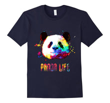 Panda Bear Life Rainbow Watercolor Bright Splatter Shirt