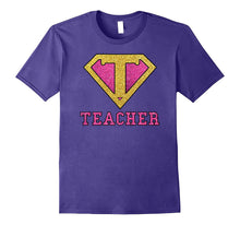 Super Hero Teacher Glitter Gold Pink Gift Tshirt