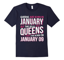 Real Queens Are Born on January 9 T-Shirt 9th Birthday