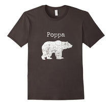 Mens Mens Poppa Bear T-Shirt for Dads and Grandpas Father's Day