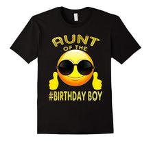 Aunt of the Birthday Boy Cool Emoji T-Shirt Gift for Aunt