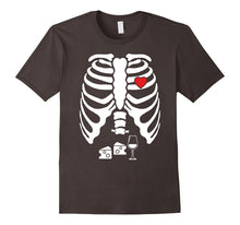 Skeleton Pregnancy Cheese Wine X-Ray Halloween T-Shirt
