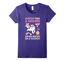Happier Than a Unicorn Eating Muffins on a Rainbow Kid Shirt
