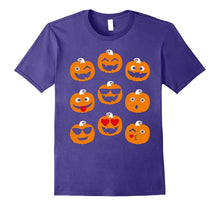 Emoticon Pumpkin Smiley Hilarious Faces T-Shirt Halloween