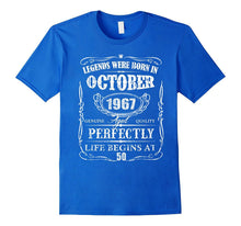 Legends Were Born in October 1967-50th Birthday Gift Shirt