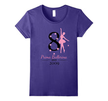#8 Ballerina Birthday T-Shirt - Prima Ballerina Since 2009