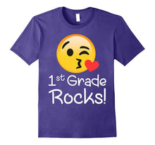 First Grade Rocks Shirt Funny 1st Grader Teacher Hearts Love