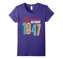 Awesome Since October 1947 T-Shirt 70th Birthday