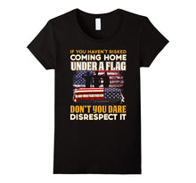 Coming Home Under Flag American Flag Veteran Proud Veteran