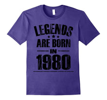 37th Birthday Gifts Tee Funny Legends Are Born in 1980 Shirt
