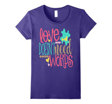 Autism Puzzle Shirt Love Doesn't Need Words Nonverbal Kids