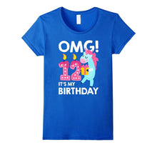 OMG! It's My 12th Birthday Cute Unicorn T-Shirt Born in 2005