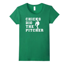 Chicks Dig the Pitcher Funny Baseball T Shirt