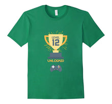 12th Birthday Shirt Gift 12 Year Old Level Up Gamer Tshirt