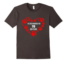 10th Wedding Anniversary T-Shirt 70 Dog Years Gift