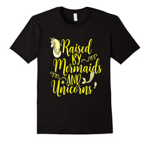 Raised by Mermaids and Unicorns Shirt Cute Kids Yellow