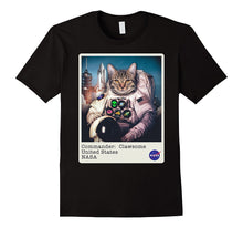 NASA Commander: Clawsome Cat Astronaut Graphic T-Shirt