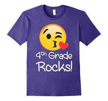 4 Th Grade Rocks Emoji Shirt Funny Fourth Graders & Teachers