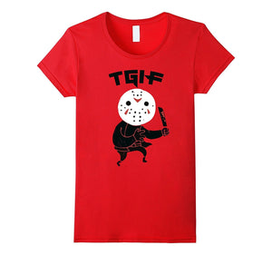 "TGIF" Thank God It's Friday Funny Horror Character T-Shirt