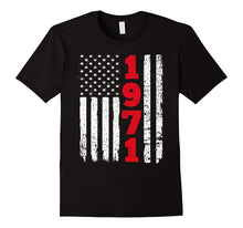 46th Birthday Gifts for Mom Dad Shirt: 1971 USA America Flag