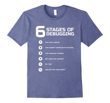 6 Stages of Debugging T-Shirt Bug Coding Computer Programmer