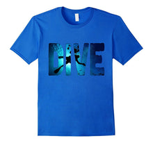 Scuba Diving: Divers Shadow Deep Swim T-Shirt Blue & Black