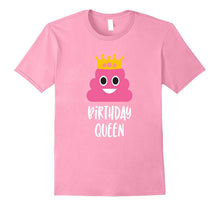 Girl's Poop Emoji Birthday Queen T Shirt