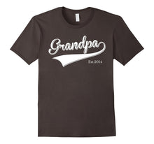 Men's Grandpa Est 2014 Father's Day T-Shirt New Grandpa Dad Shirts