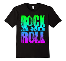 Retro 80's Rock and Roll T-Shirt With Bright Neon Colours