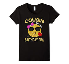 Cousin of the Birthday Girl Cute Emoji T-Shirt Gift for Cous